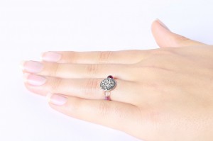 Fluorit Perlen Ring